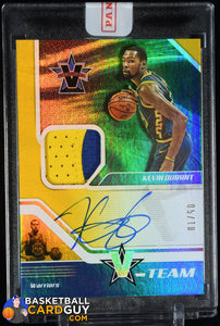 Kevin Durant 2018-19 Panini Chronicles Vanguard V-Team Signature Swatches Prime Patch #/10 auto, autograph, basketball card, numbered, patch