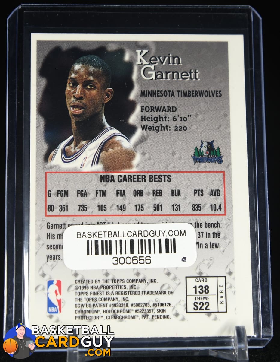 Kevin Garnett 1996-97 Finest #138 GOLD