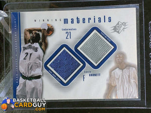 Kevin Garnett 2000-01 SPx Winning Materials #KG2 - Basketball Cards