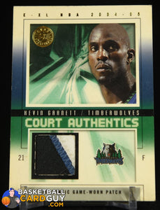 Kevin Garnett 2004-05 E-XL Court Authentics Patches #/50 #KG (Rough) basketball card, game used, patch
