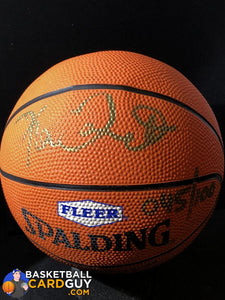 Kevin Garnett Autographed Mini Basketball Fleer Diamond Ink Points Redemption Century Marks - Basketball Cards