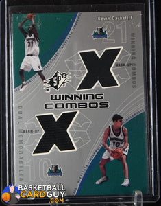 Kevin Garnett/Wally Szczerbiak 2002-03 SPx Winning Combos #KGWS basketball card, prizm, rookie card