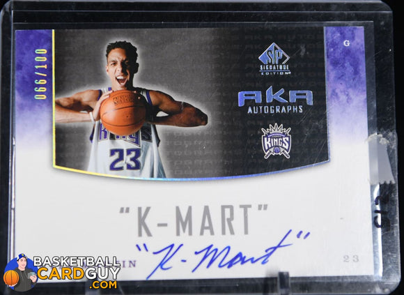 Kevin Martin 2004-05 SP Signature Edition AKA Autographs K-Mart Inscription #/100 basketball card