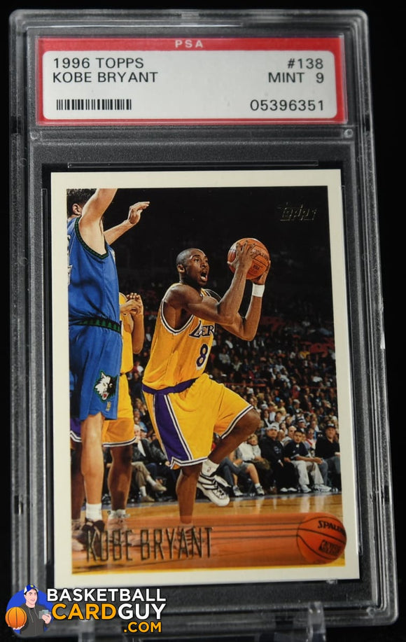 Kobe Bryant 1996-97 Topps #138 RC PSA 9 MINT (Old Label!) – Basketball Card Guy