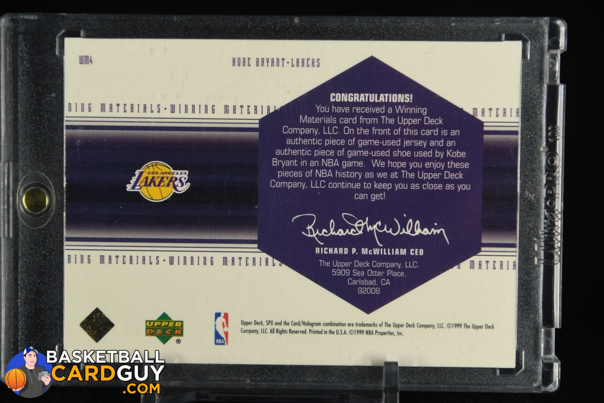 Kobe Bryant 1999-00 SPx Winning Materials #WM4 – Basketball Card Guy