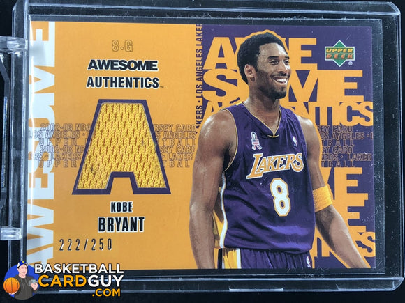 Kobe Bryant 2002-03 UD Authentics Awesome Authentics #/250 - Basketball Cards