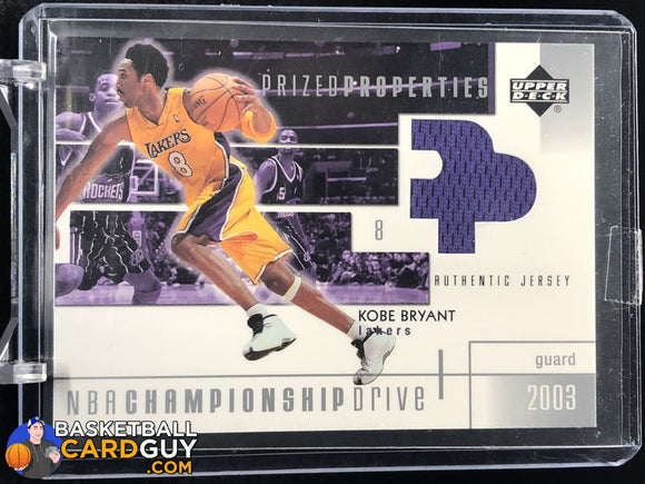 Kobe Bryant 2002-03 Upper Deck Championship Drive Prized Properties Jersey #KBPP - Basketball Cards