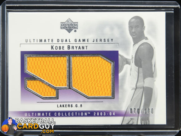 Kobe Bryant 2003-04 Ultimate Collection Jerseys Dual #/100 - Basketball Cards