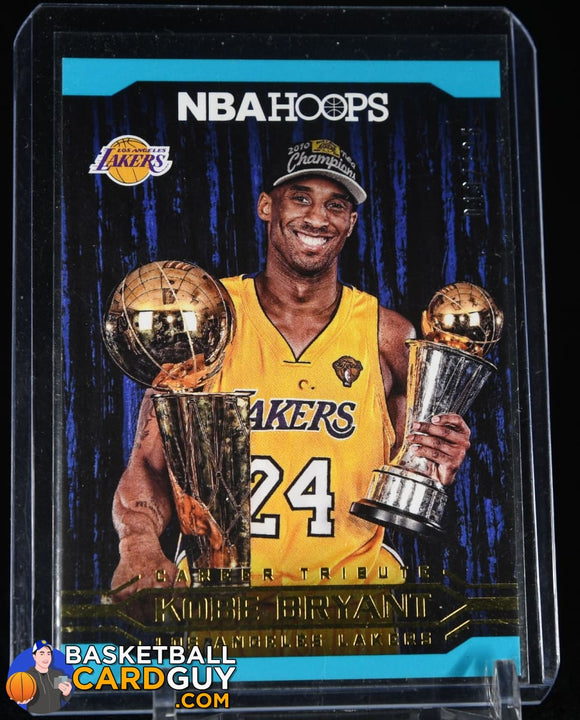 Kobe Bryant 2017-18 Hoops Teal #296 Career Tribute #/125 basketball card, numbered