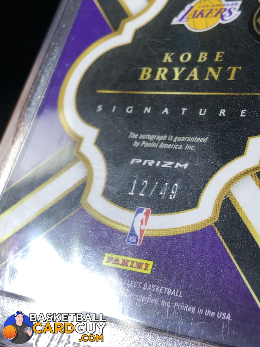 Kobe Bryant 2017-18 Select Signatures On Card Autograph Refractor