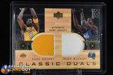 Kobe Bryant/Tracy McGrady 2001-02 Upper Deck Classic Duals Jerseys #KB/TM basketball card, jersey