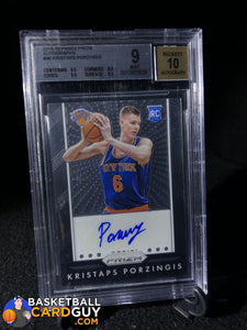 Kristaps Porzingis 2015-16 Panini Prizm Autographs #98 BGS 9/10 AUTO - Basketball Cards