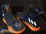Kristaps Porzingis Autographed Game-Issued Shoes (Steiner COA) - Basketball Cards