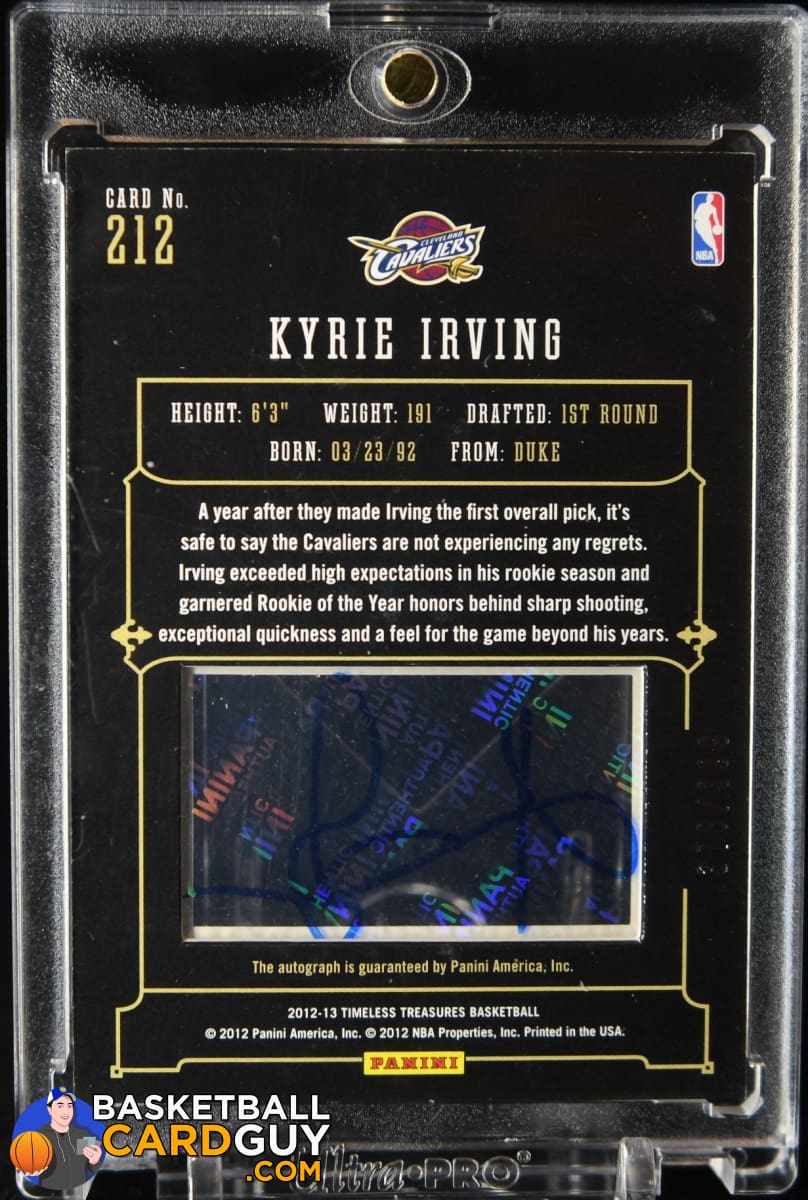 Kyrie Irving 2012-13 Timeless Treasures #212 AU #/399 RC