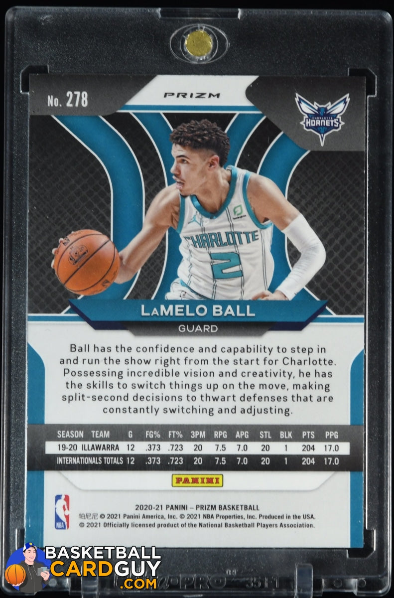 LaMelo Ball 2020-21 Panini Prizm Prizms Orange Ice #278 RC