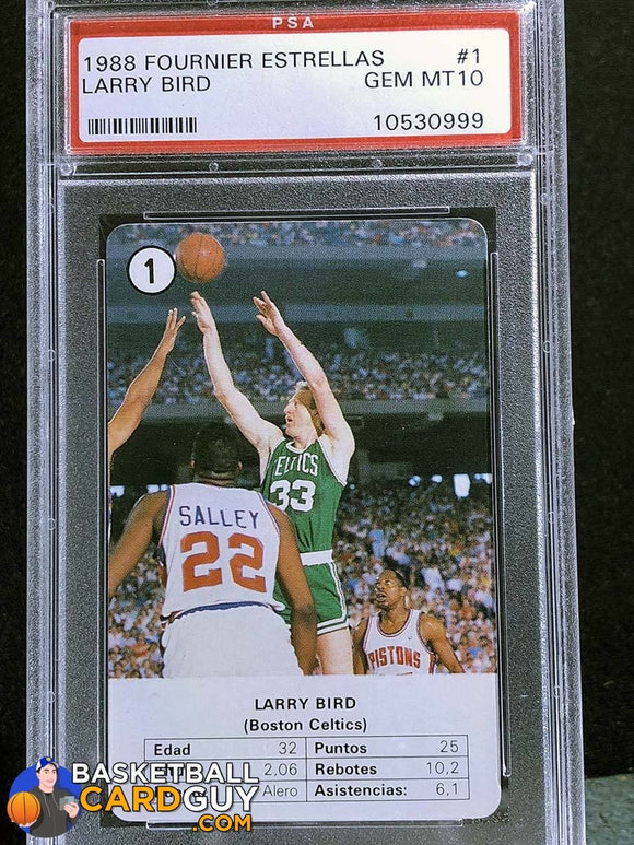 Larry Bird 1988 Fournier NBA Estrellas #1 PSA 10 GEM MINT - Basketball Cards