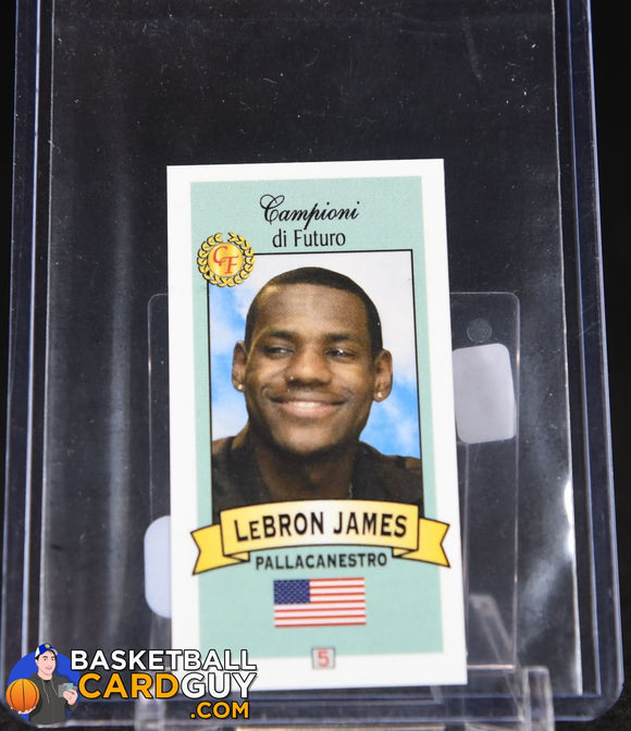 LeBron James 2003-04 Campioni Di Futuro Mini Card Green RC #5 basketball card, rookie card