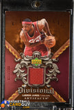 LeBron James 2007-08 Artifacts Divisional Artifacts Red #100 basketball card, jersey, numbered
