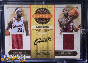 LeBron James 2009-10 Timeless Treasures Home and Road Gamers #/100 - Basketball Cards