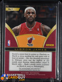 LeBron James 2013-14 Select Swatches #7 basketball card, jersey