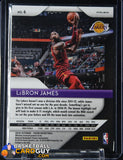 Lebron James 2018-19 Prizm Red Wave basketball card, refractor, rookie card