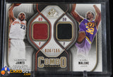 LeBron James/Karl Malone 2009-10 SP Game Used Combo Materials #/155 basketball card, game used, jersey, numbered