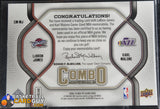 LeBron James/Karl Malone 2009-10 SP Game Used Combo Materials #/155 basketball card, game used, jersey, numbered