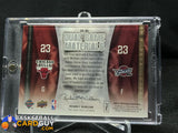 LeBron James/Michael Jordan 2009-10 Upper Deck Game Materials Dual #DGML - Basketball Cards