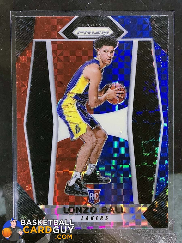 Lonzo Ball 2017-18 Panini Prizm Prizms Red White and Blue RC - Basketball Cards