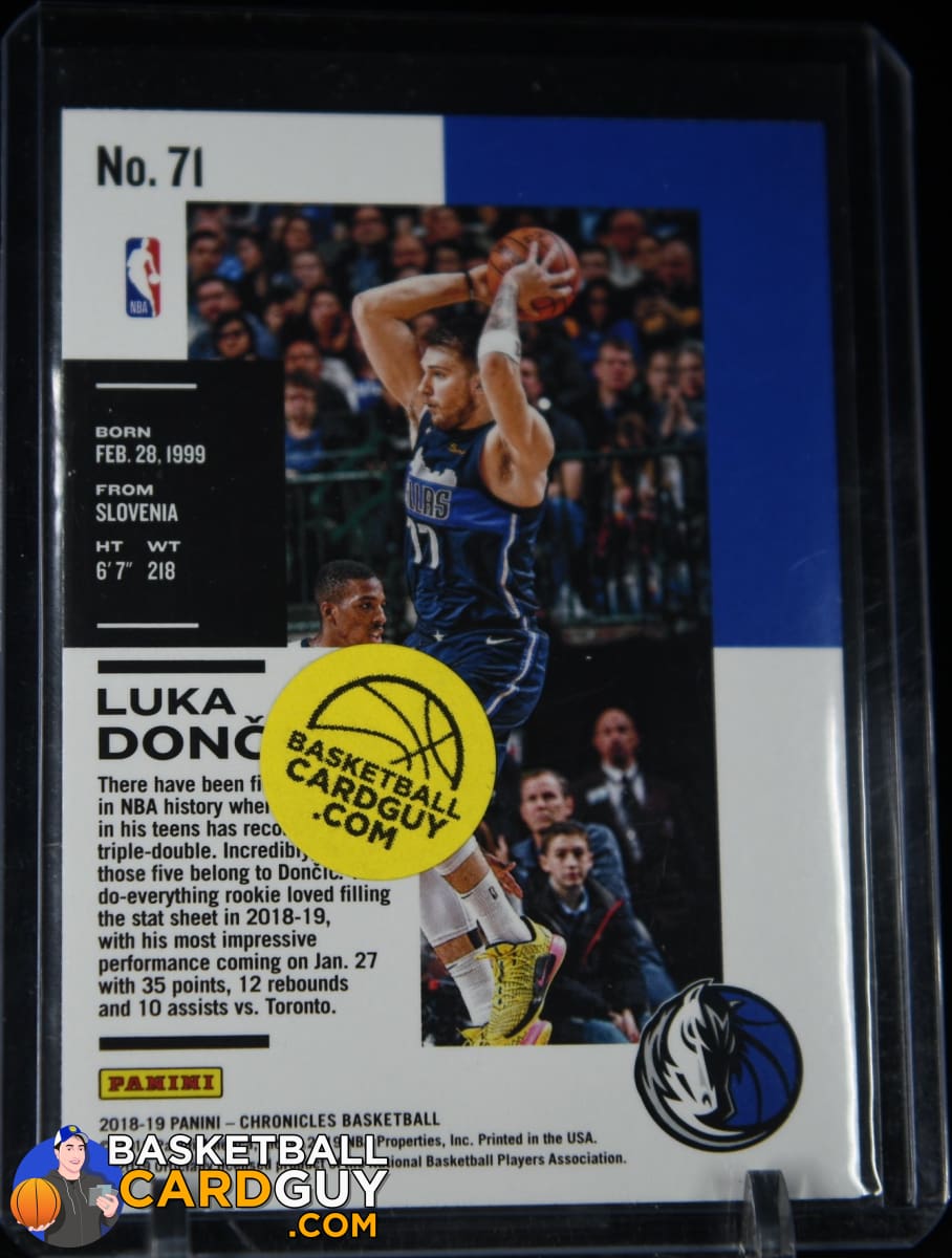 Luka Doncic 2018-19 Panini Chronicles store #71 Rookie