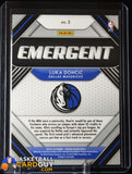 Luka Doncic 2018-19 RC Rookie Prizm Emergent #3 basketball card, prizm, rookie card
