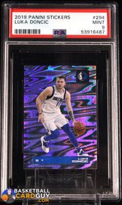 Luka Doncic 2019-20 Panini Stickers #294 FOIL/Star Player PSA 9 basketball card, graded, sticker