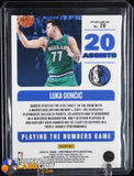 Luka Doncic 2020-21 Panini Contenders Optic Playing the Numbers Game #28 basketball card, prizm