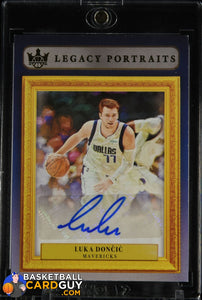 Luka Doncic 2021-22 Court Kings Legacy Portrait Signatures #8 #/99 autograph, basketball card, numbered