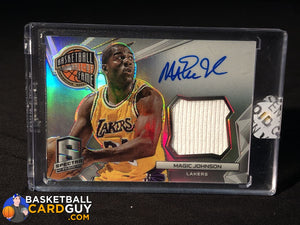 Magic Johnson 2014-15 Panini Spectra Hall of Fame Autograph Materials #/35 - Basketball Cards