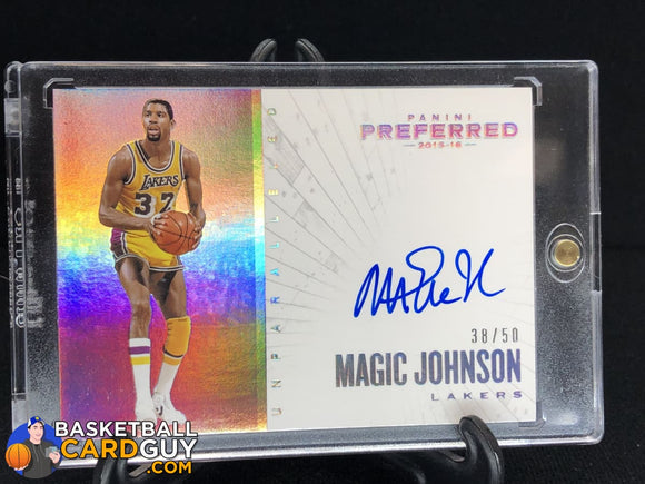 Magic Johnson 2015-16 Panini Preferred Unparalleled #/50 - Basketball Cards