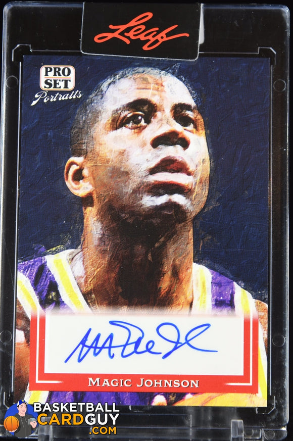 Magic Johnson 2022 Leaf Pro Set Pro Set Portraits Autographs #PSP-MJ1 SP autograph, basketball card