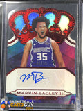 Marvin Bagley III 2018-19 Crown Royale Crown Autographs Rookies Red #/99 - Basketball Cards
