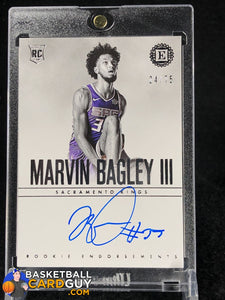 Marvin Bagley III 2018-19 Encased Rookie Endorsements #/75 - Basketball Cards