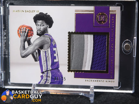 Marvin Bagley III 2018-19 Panini Encased Substantial Swatches Rookies Prime #/25 - Basketball Cards