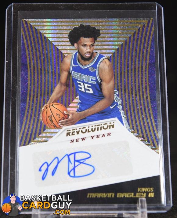Marvin Bagley III 2018-19 Panini Revolution Rookie Autographs Chinese New Year RC #/35 autograph, basketball card, numbered, rookie card