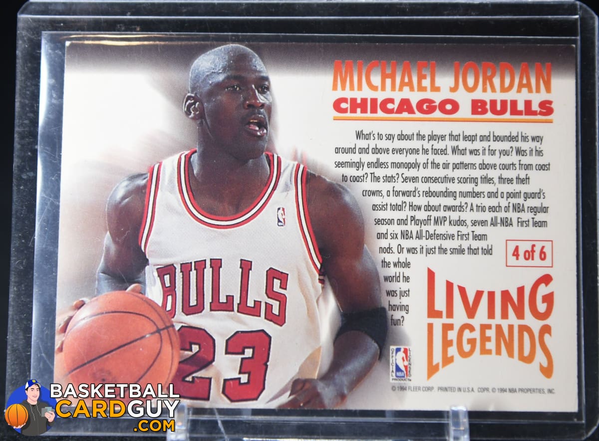 Michael Jordan 1993-94 Fleer Living Legends #4 – Basketball Card Guy