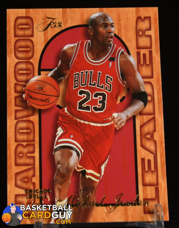 Michael Jordan 1995-96 Flair Hardwood Leaders #4 of 27 90’s insert, basketball card