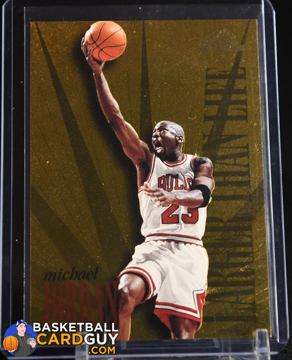 Michael Jordan 1995-96 SkyBox Premium Larger Than Life #L1 90’s insert, basketball card