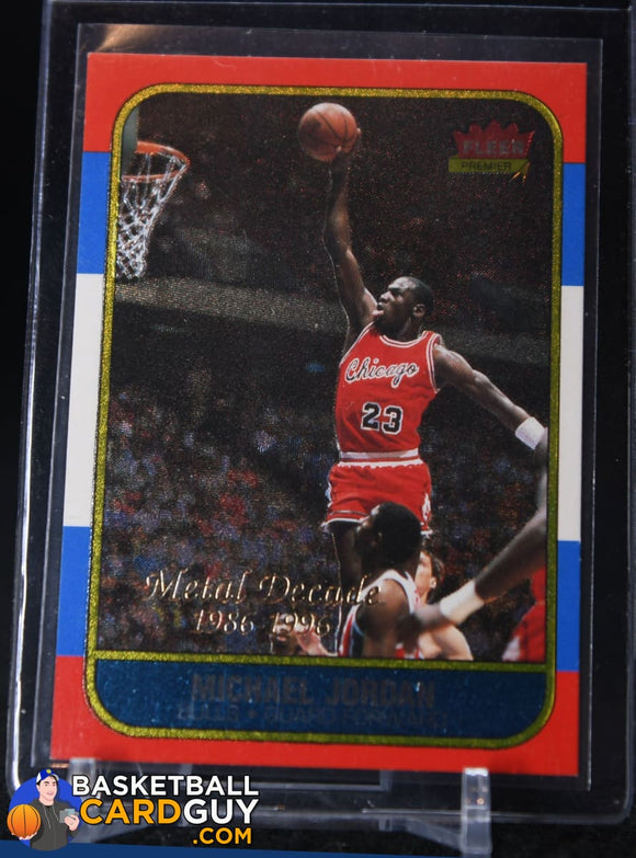 Michael Jordan 1996-97 Metal Decade of Excellence #M4 Rookie Reprint - Basketball Cards