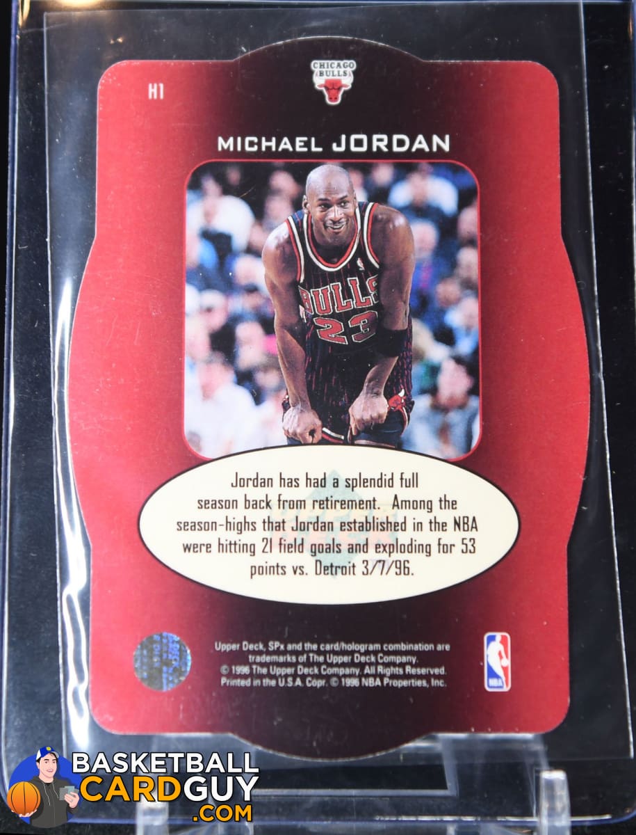 Michael Jordan 1996 SPx Holoview Heroes #H1 – Basketball Card Guy