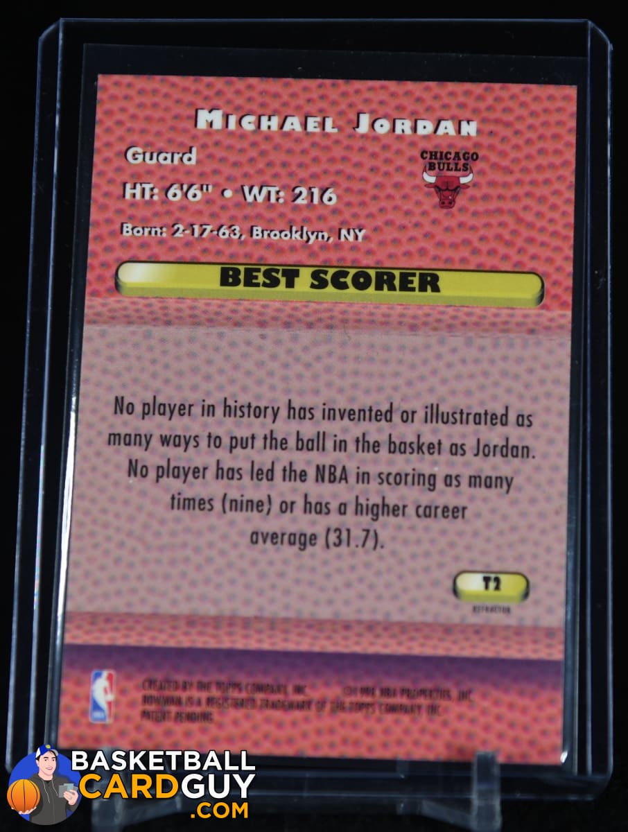 Michael Jordan 1997-98 Bowman's Best Techniques Refractors #T2 – Basketball  Card Guy