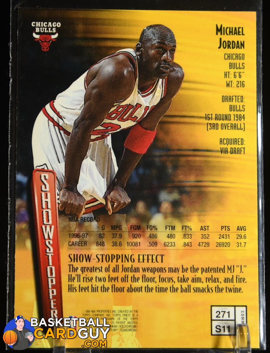 Michael Jordan 1997-98 Finest #271 Bronze – Basketball Card Guy