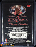 Michael Jordan 1998-99 Topps Chrome Back 2 Back #B1 90’s insert, basketball card