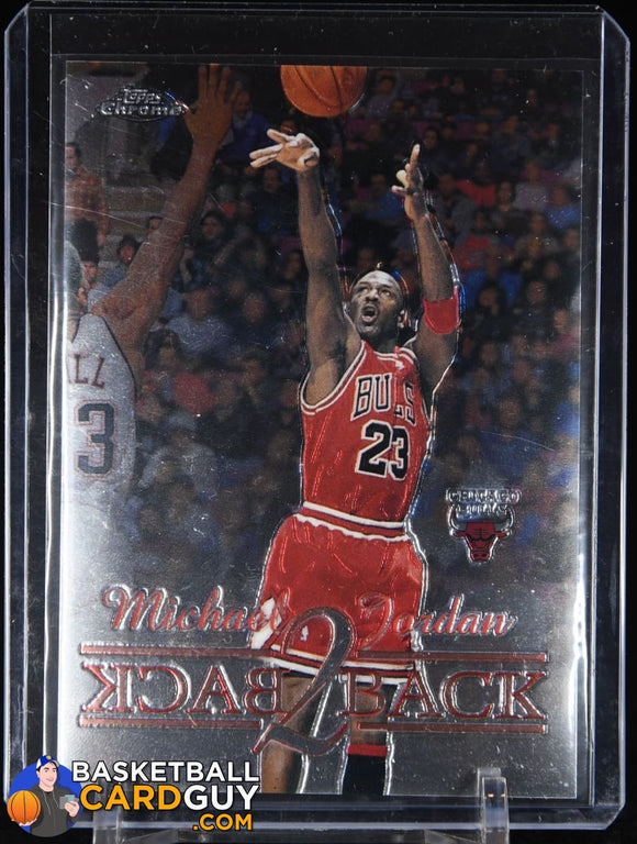 Michael Jordan 1998-99 Topps Chrome Back 2 Back #B1 90’s insert, basketball card